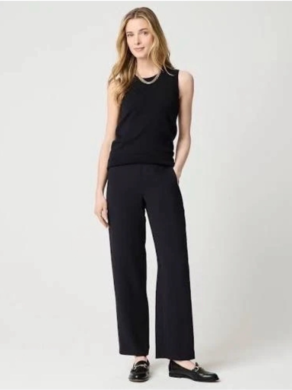 J. Crew Jamie Wide Leg Pants color Black size 8P